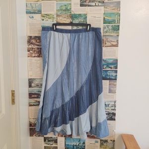 Frazzle Blue Patchwork Skirt